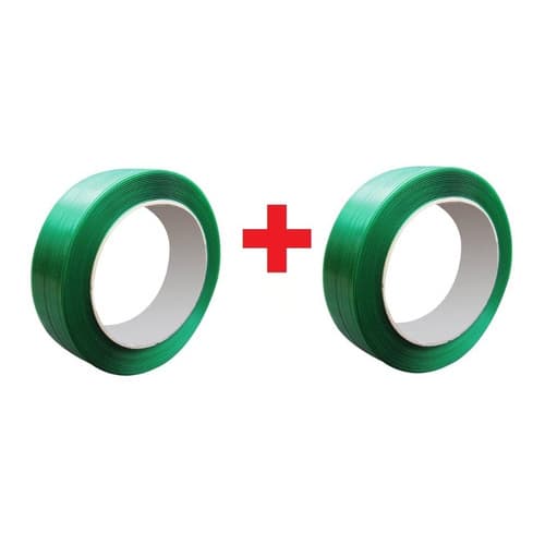 2 Rolos (kit) Fita Cinta De Arquear Pet Poliester Verde 16mm