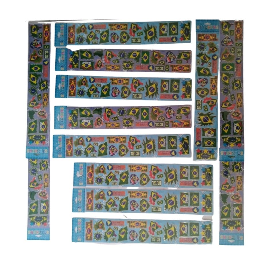 400 Adesivo decorativo  do Brasil Tira Grande Kit com 20 cartelas Stickers