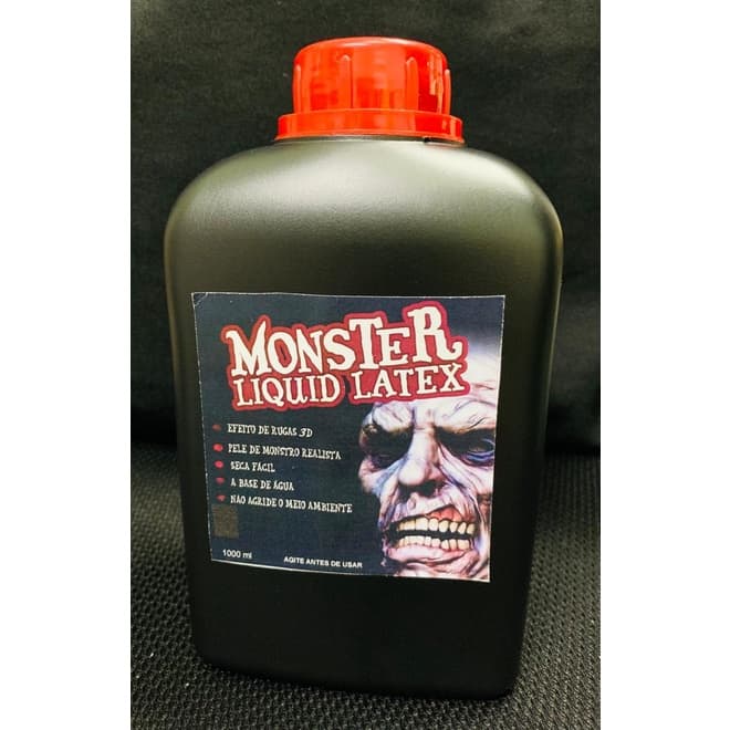 Latex liquido bicentrifugado Pré Vulcanizado  Maquiagem Liquido  Artística Zumbi Halloween terror  200 ml e 1 litro Monster Liquid LATEX