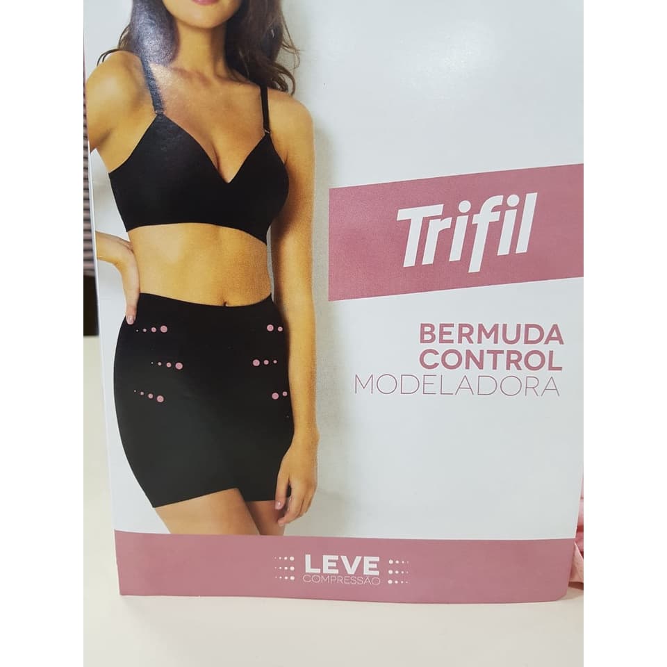 Bermuda Control Modeladora Leve Compressão que Modela a Silhueta