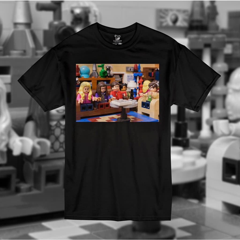 Camiseta The Big Bang Theory Lego Unissex Algodão