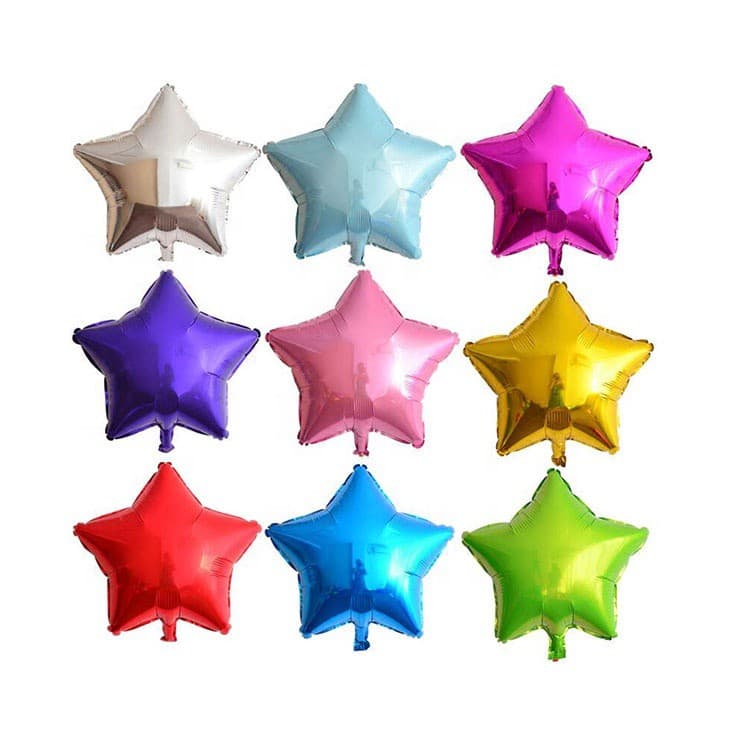 10 Balão Estrela Metalizado 45cm Decoração Festa C90183