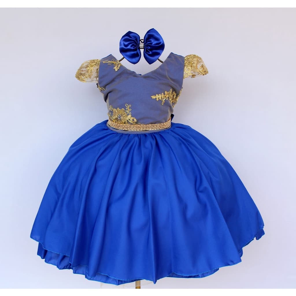 Vestido Infantil Daminha Formatura Luxo Com Tiara Exclusividade