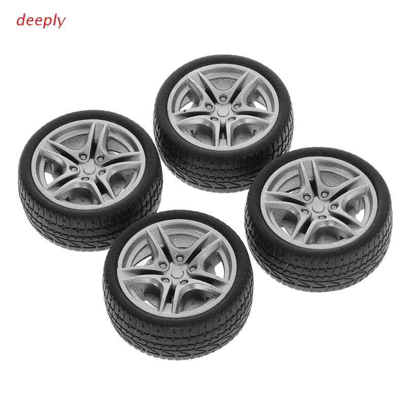 deeply 4 Pçs 48mm Pneu Borracha Simulação Modelo Brinquedo Peças Reposição