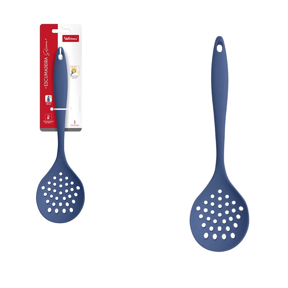 Escumadeira de silicone inteiriça cozinha