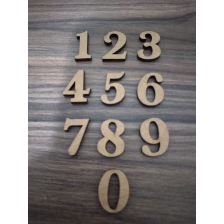 Aplique Números 5cm MDF