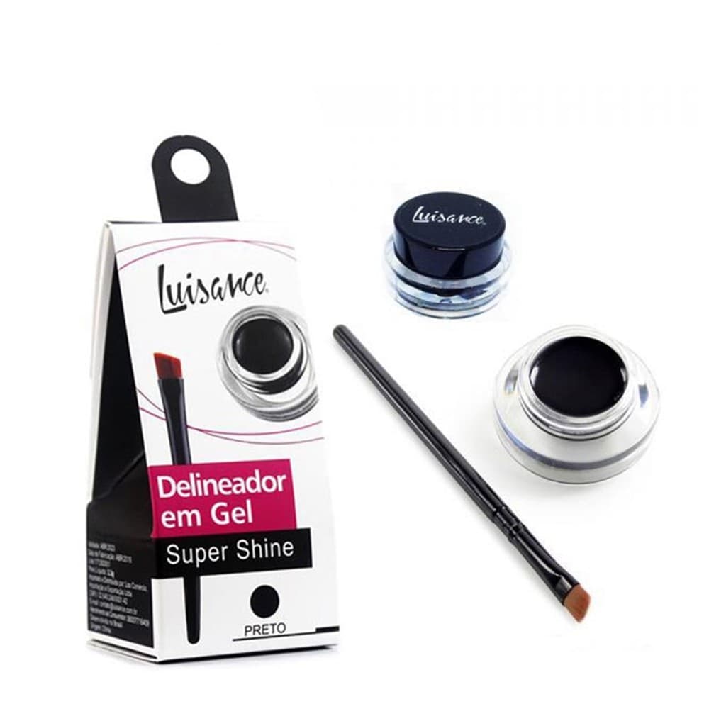 KIT 2 Delineador Em Gel luisance Alta Pigmentação e longa duração L1023 + Pincel