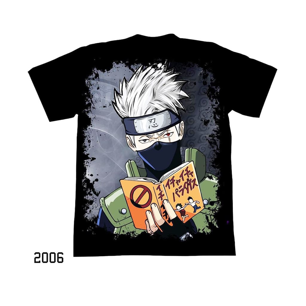 Camiseta Kakashi Uzumaki Naruto Shippuden Anime Camisa Konoha Blusa Ogabel