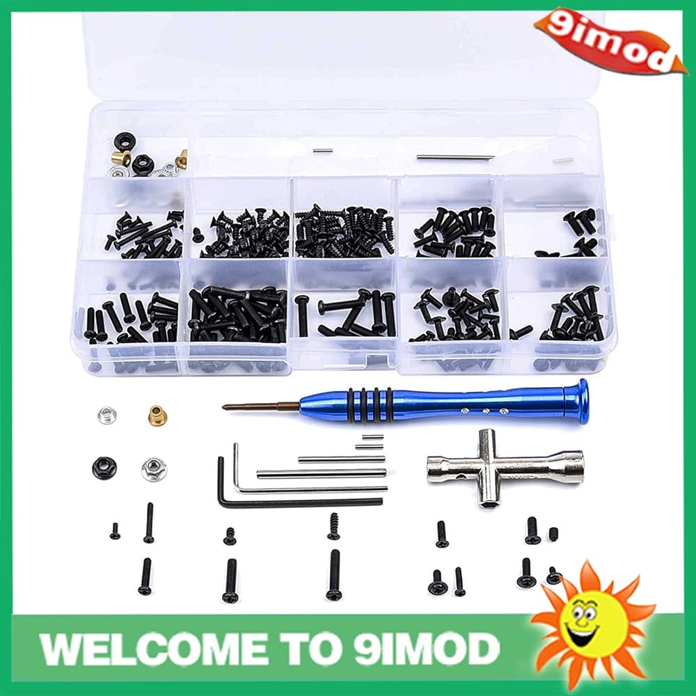 9IMOD 316 pcs Conjunto De Ferramentas De Reparo E Kit De Caixa De Parafusos Para Wltoys 1/14 144001 Acessórios Carros RC
