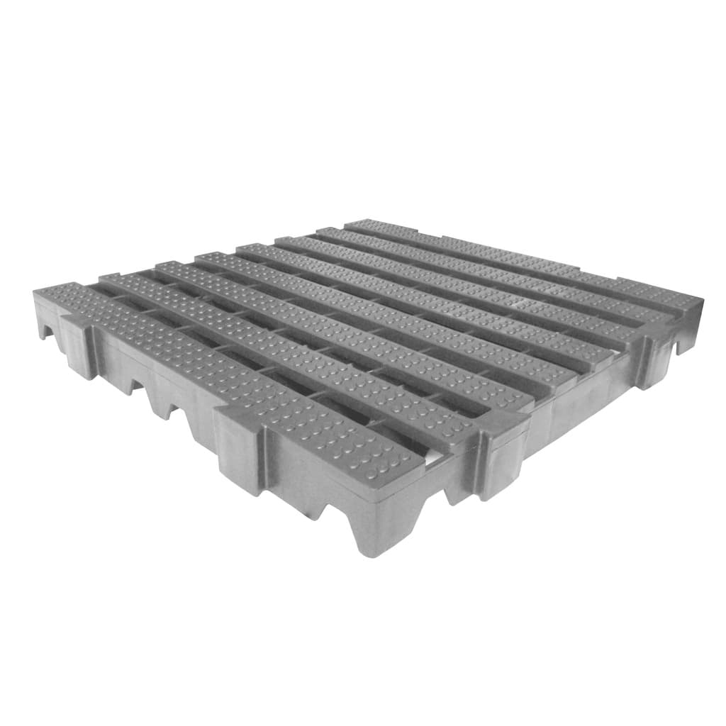 Piso Estrado Palete Deck de Plástico 40X40X4,5 Cinza, Estrado para camâra fria Estoque