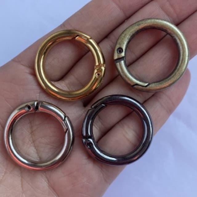 10 Argolas Mosquetão Articulada 3cm Para Artesanato Crochê Macrame