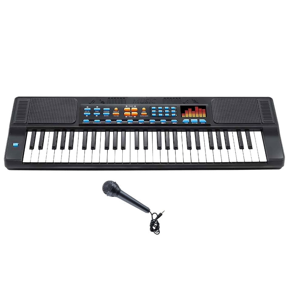 Teclado Infantil Eletronico Musical Com Microfone 70 Cm - Dm Toys
