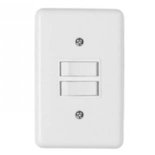 Interruptor 2 Sessao Simples C/Placa Ref.2018 ILUMI Stylus Cod.708