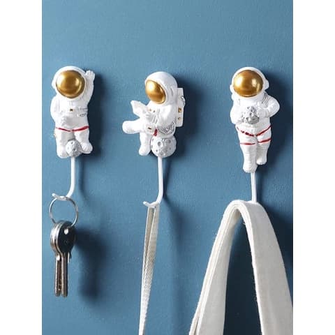 Gancho Adesivo De Parede 3m quarto Suporte Criativo Alta aderência astronauta decoração