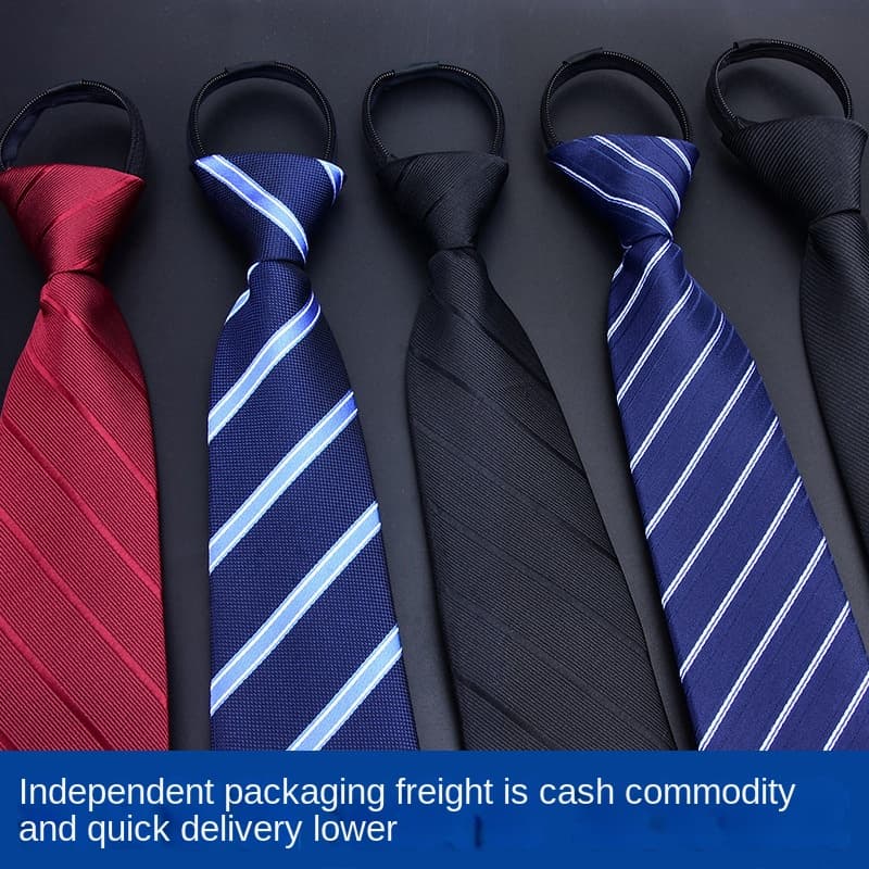 8CM Men's Zipper Tie Gravata Administrative Business Dress Groom Wedding Tie Gravatas Vestido de noite Festa Reunião Tie
