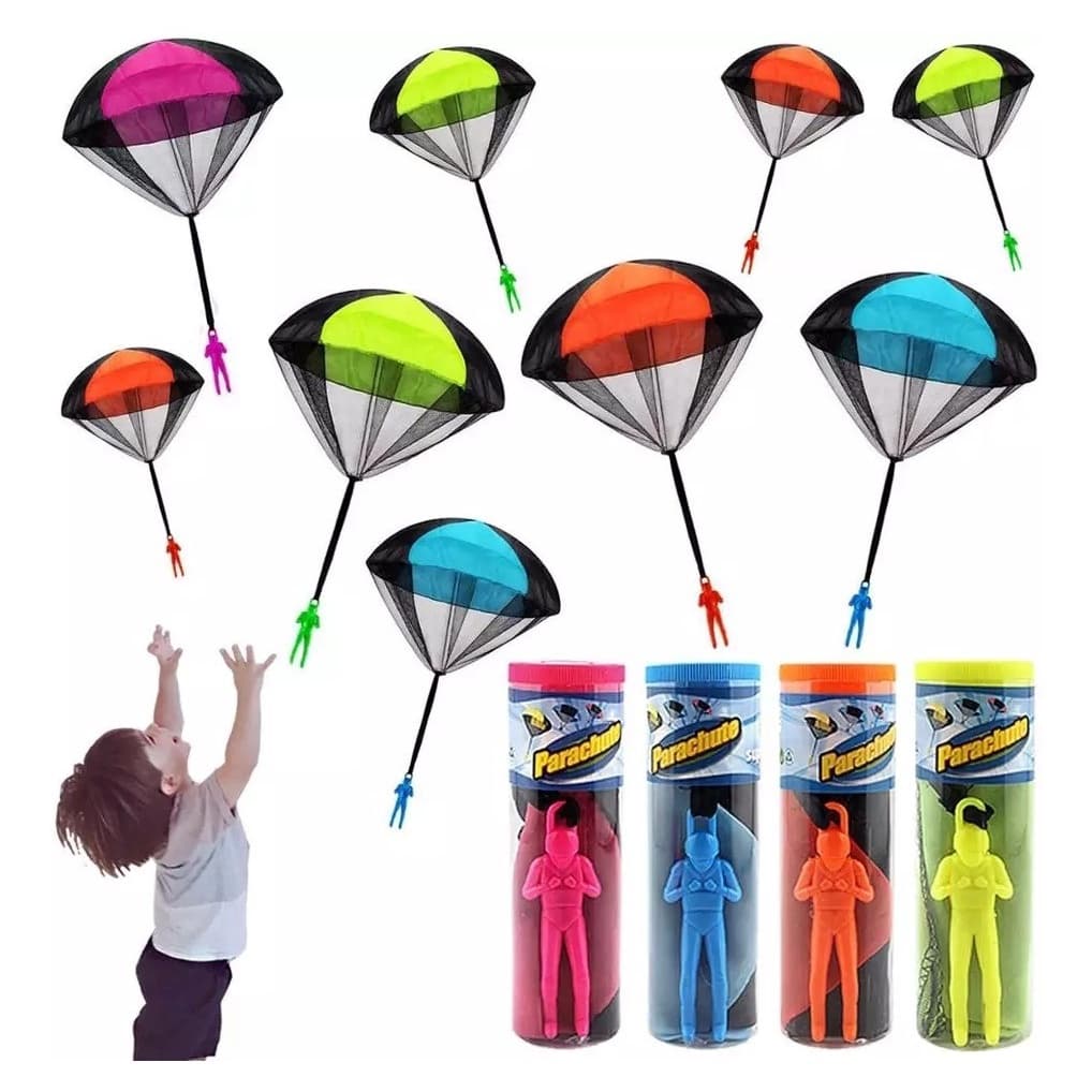 Boneco Paraquedista 2 Unidades Brinquedo De Para Quedas