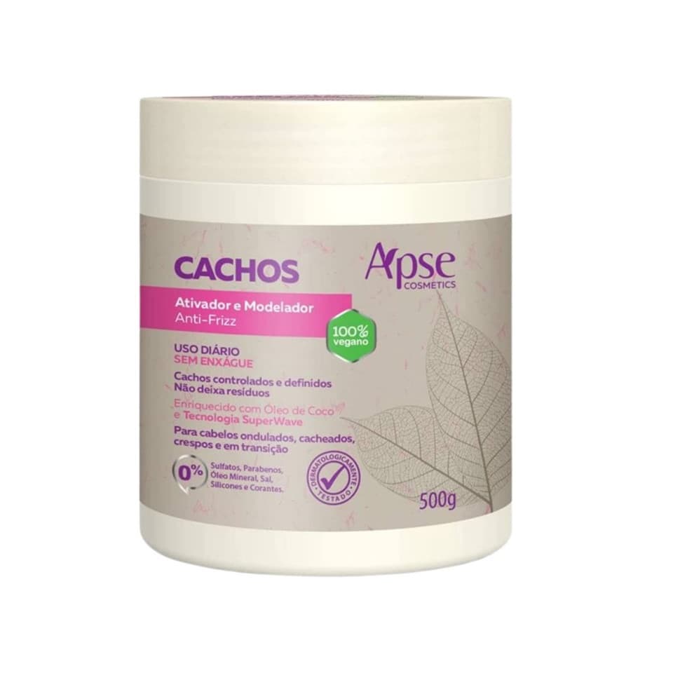 Ativador E Modelador Anti-frizz Cachos 500g - Apse Vegano (Máscara Ativadora)