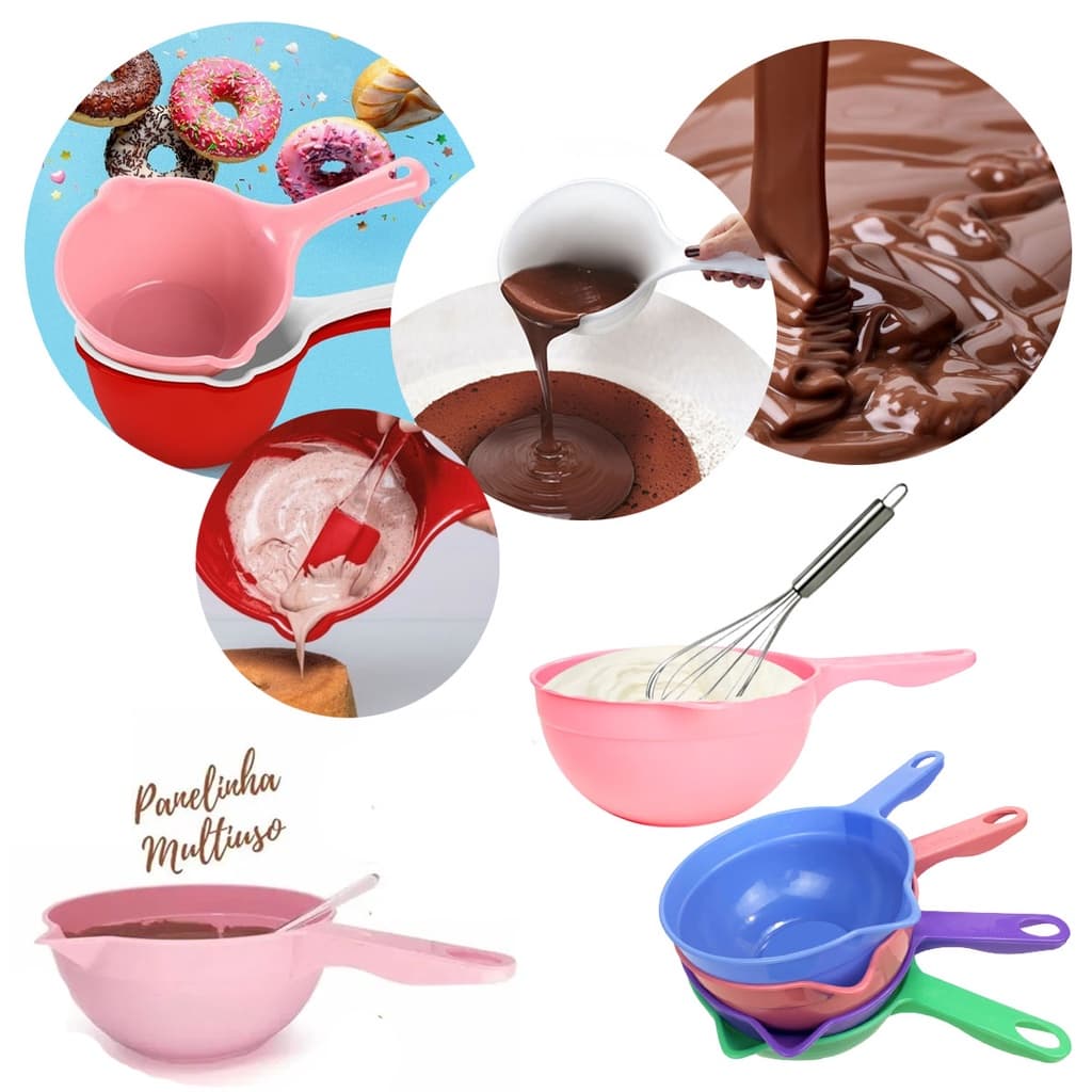 Panelinha Para Confeiteiro Derretedeira P/ Chocolate Derreteira de Chocolate Panelinha Chantilly Multiuso 850ML