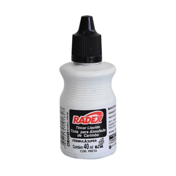 Tinta para Carimbo Preta - Radex