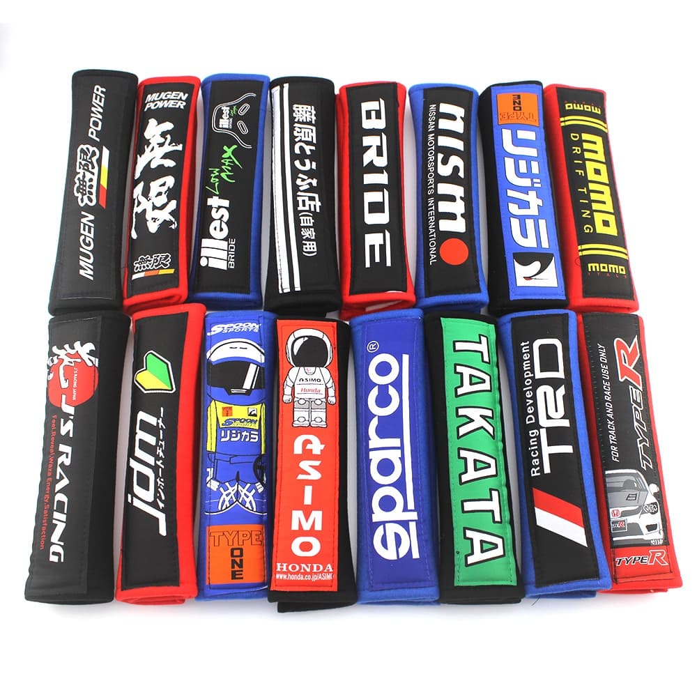 Almofadas De Ombro Para Cinto De Segurança Universal JDM Mugen Nismo Ralliart Takata Sparco STI MOMO TRD