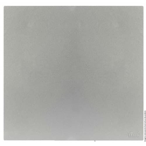 Placa Cega Com Suporte 4x4 -  Recta Prata Satin Fosco - Brs12447-8pr.