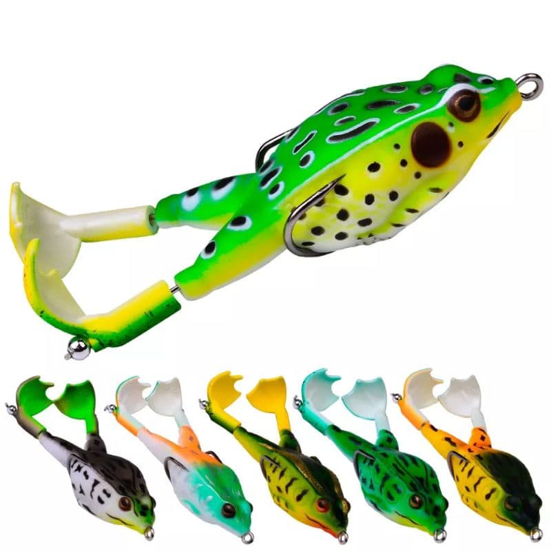 isca artificial sapo frog pernas rotativas 9cm 13g