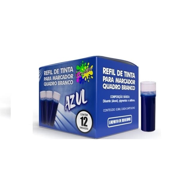 Tinta Caneta Pincel Marcador Quadro Branco Premium - Refil