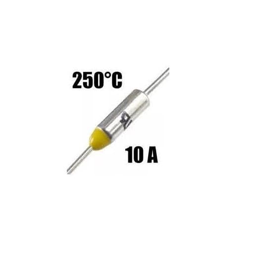 100 Pçs Fusível Térmico 250°c Graus 10a 250v Para Cafeteira