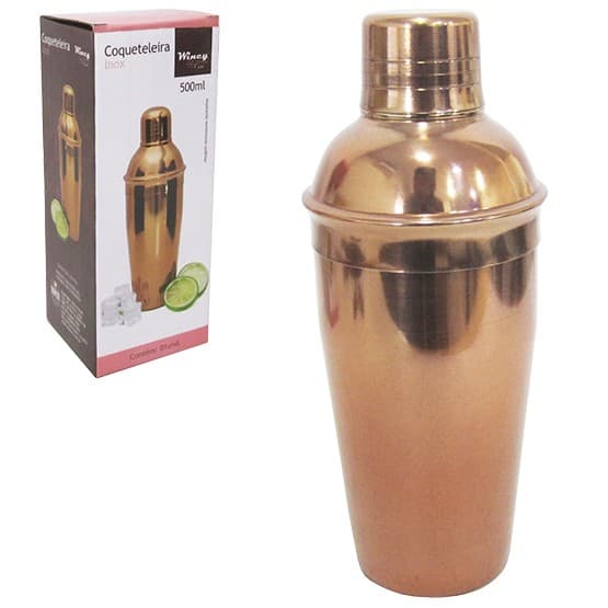 COQUETELEIRA SHAKEIRA DE INOX ROSE GOLD