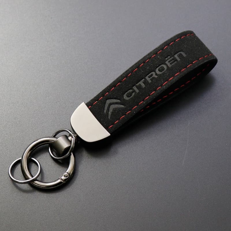 Chaveiro De Couro Camurça Masculino Com Alta Qualidade Para Citroen C1 3 6 BX CX GT C4 C5 Cacto Berlingo