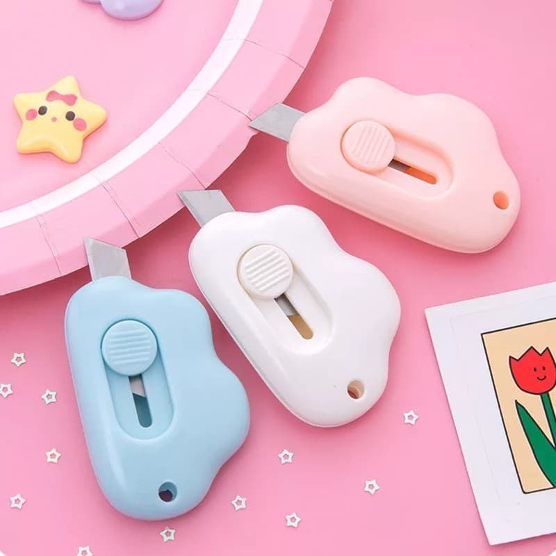 Mini Estilete Retrátil Kawaii Cortador de Precisão Papelaria Escolar Scrapbook DIY Artesanato Escritório Estilete Cute