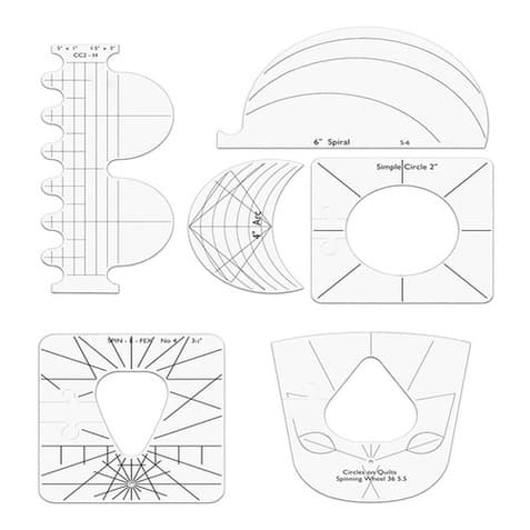 6pcs Quilting Modelo Acrílico Quilting Réguas Para Costura