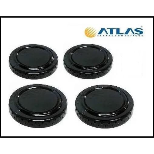 Kit Espalhador Peça Do Fogão Atlas Mônaco Glass - 4 Bocas