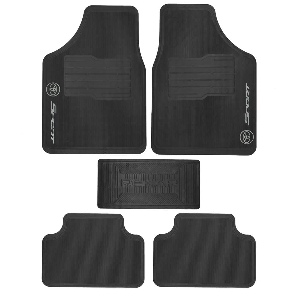 Tapete Automotivo Toyota Universal Preto Borracha 5 Peças Corolla Hilux Etios Prius RAV4 Sw4 Yaris Camry