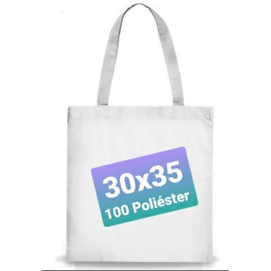 Ecobag 30x35 branca para Sublimação 5 unidades