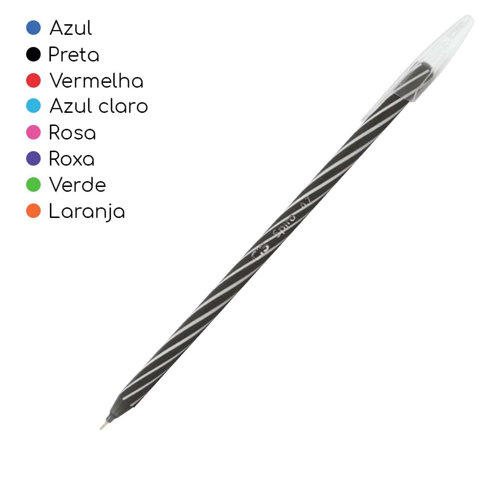 Caneta esferográfica CIS Spiro 0.7mm - UNIDADE