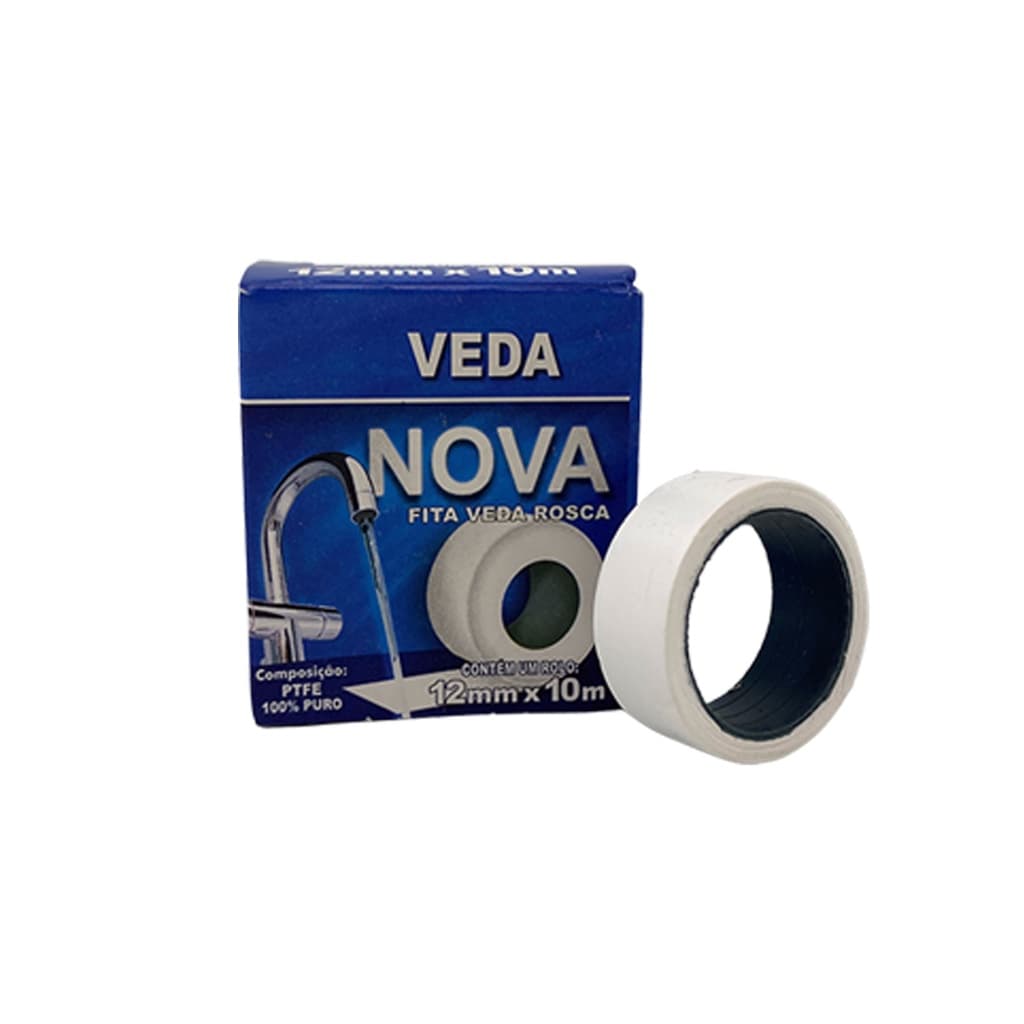 Fita Veda Rosca Teflon Para Torneiras E Hidráulica Em Geral 12mmX10m
