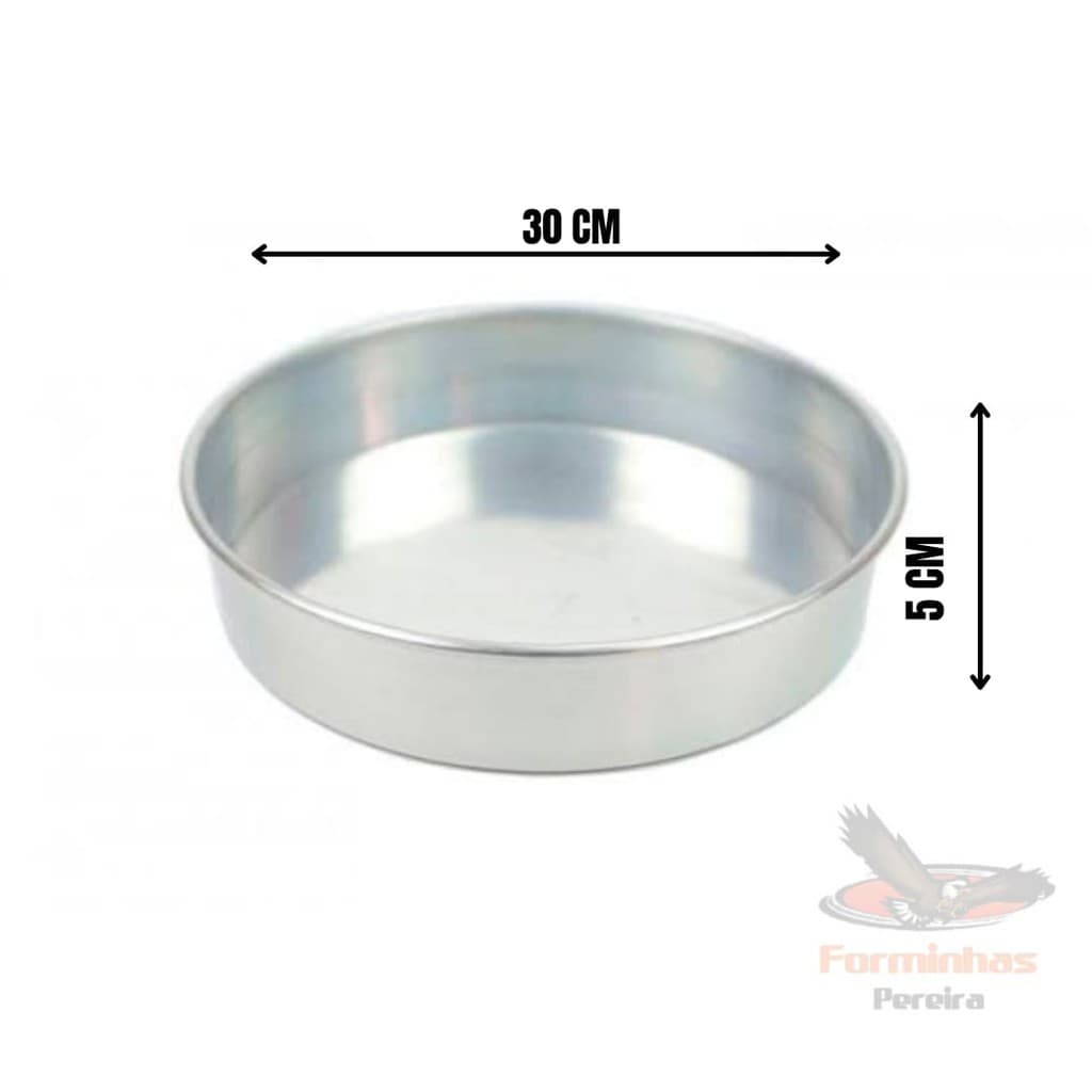 Forma de bolo 30 cm de diâmetro x 5 cm de altura