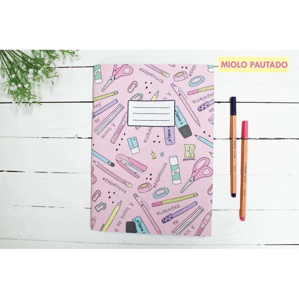 Caderno Brochura 80 Folhas Pautadas I Capa Mole | Papelaria | Material Escolar