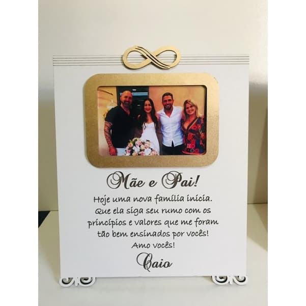 Porta Retrato Personalizado em MDF Quadro Porta Retrato de Madeira Frase Personalizada