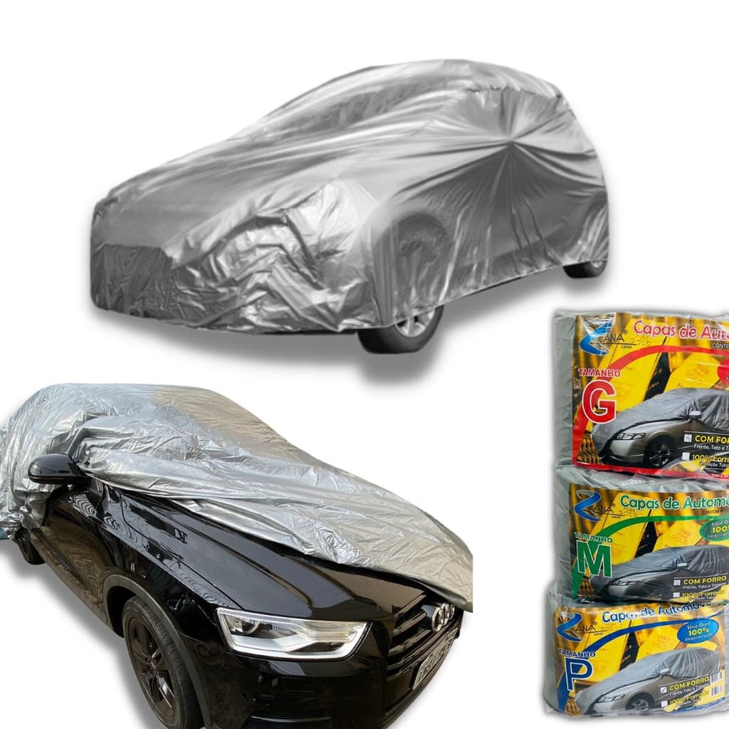 Capa para Cobrir Carro 100% Impermeável Proteção Uv Sol E Chuva tamanhos P M G