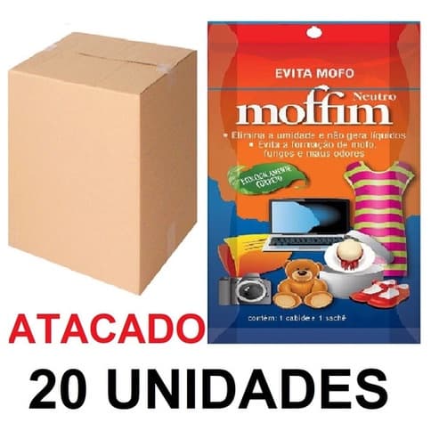 20 Antimofo Desumidificador Moffim 110g Roupeiro Closet