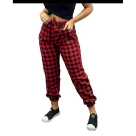 Calça  xadrez  Flanelada  Unissex Calça Quadriculada Calça Jogger Flanelado