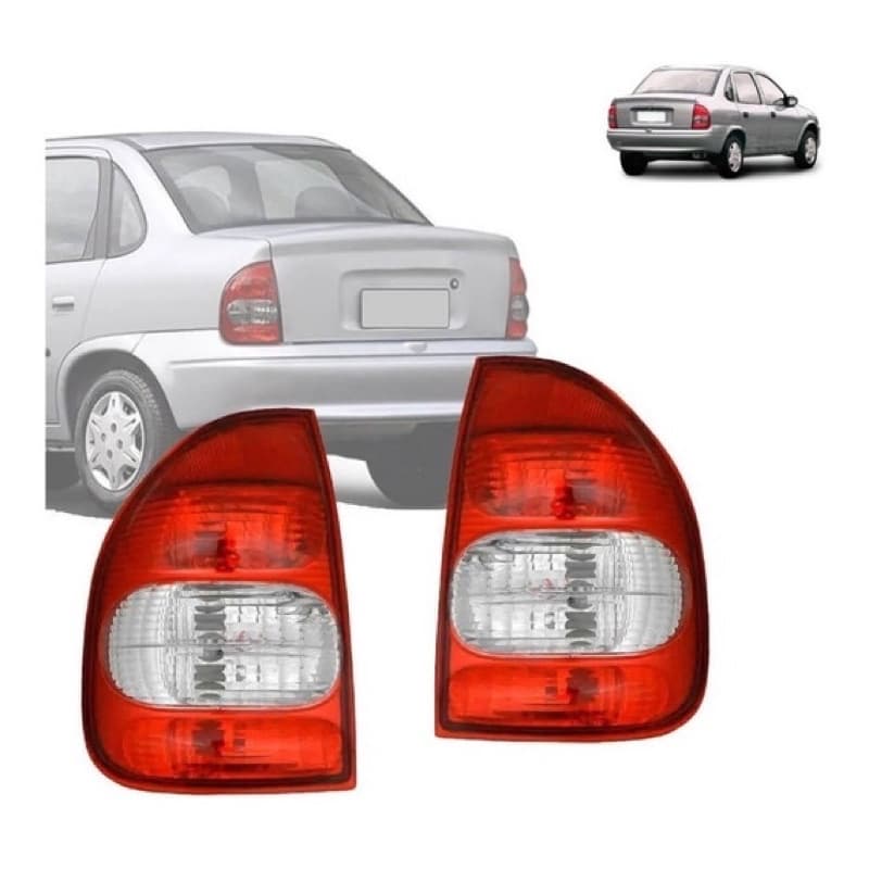 Lanterna Traseira Corsa Classic 2000 a 2010 Adaptável 1994 a 1999 Cristal
