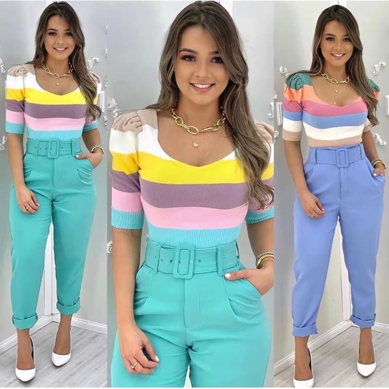 CALÇA ALFAIATARIA FEMININA COM CINTO