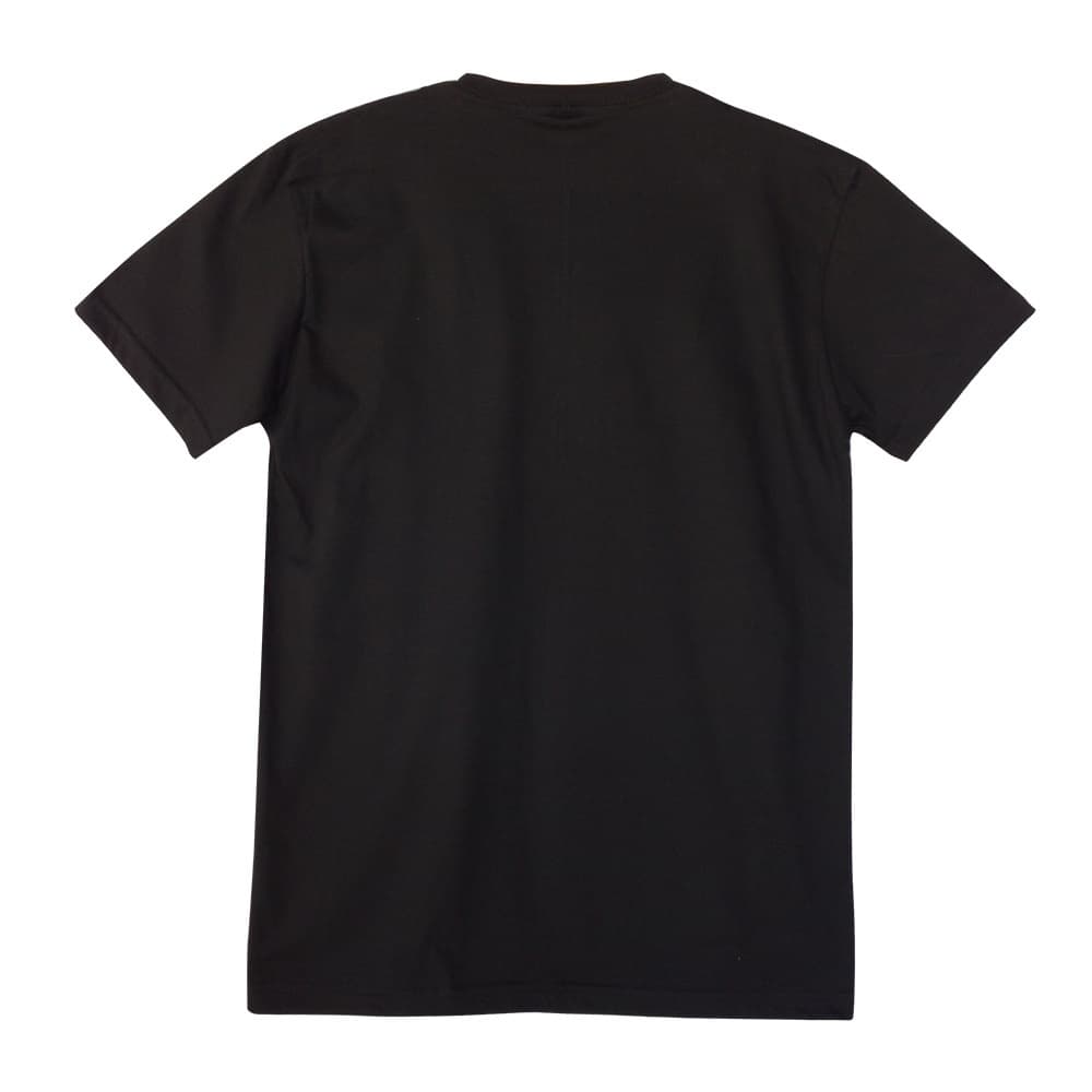 Camiseta preta lisa manga curta 100% algodão - 10 Unidades