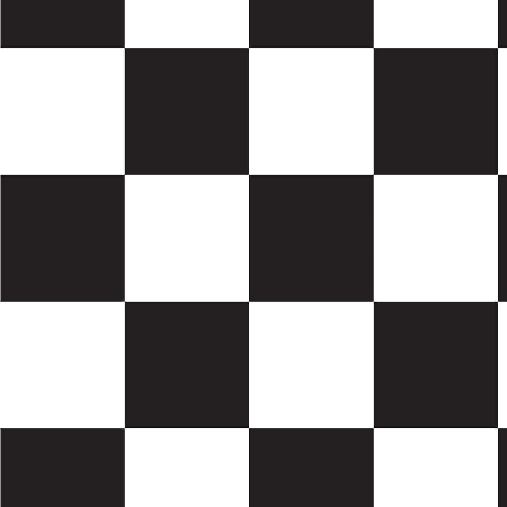 Papel de Parede Adesivo Xadrez Preto E Branco