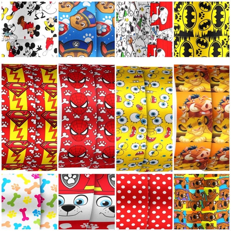 Fita Estampada de Cetim Petshop Personagens - 10 Metros
