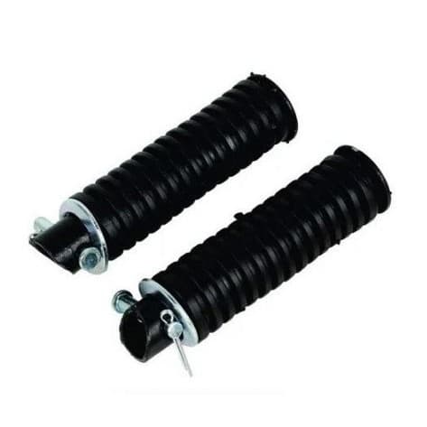 Par De Pedaleiras Traseiras Redondas Pro Tork Para Motos Universal
