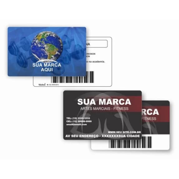 Carteirinha personalizada pvc cartão